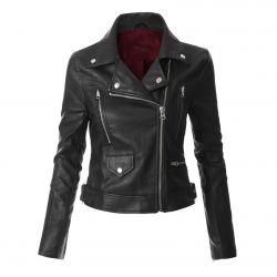 Women's black Faux leather  Jacket